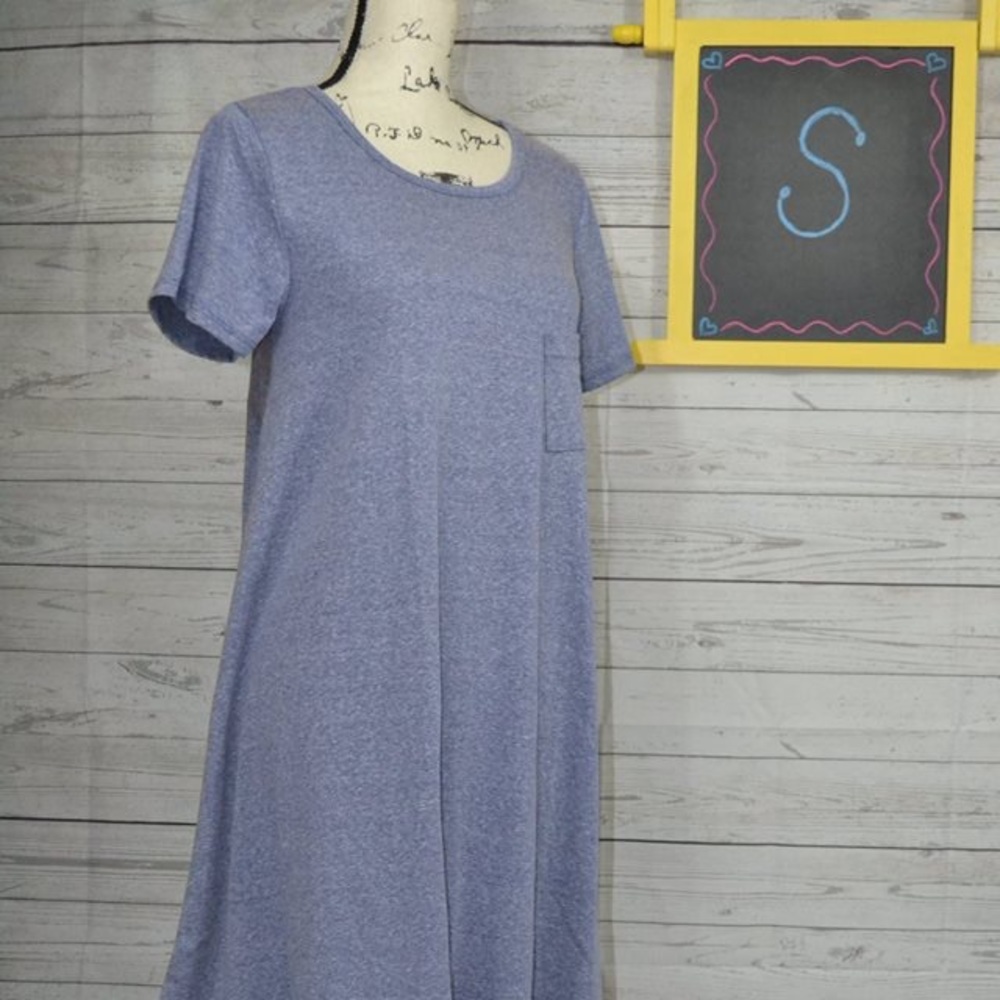 Carly Solid Heathered Light Blue - image 1